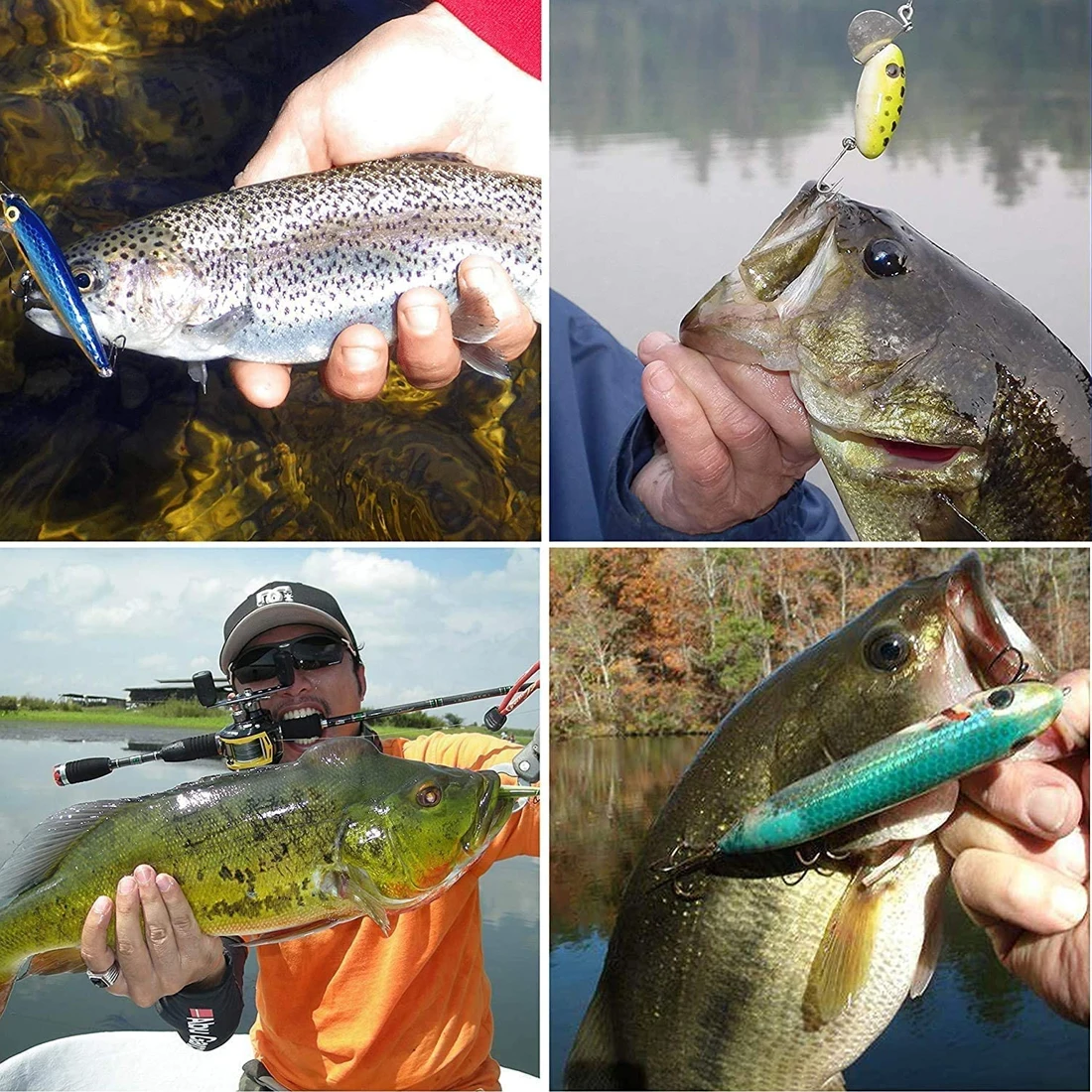 FishTrip 고음 후크 루어 후크, 고강도 탄소강, 바닷물 및 민물용