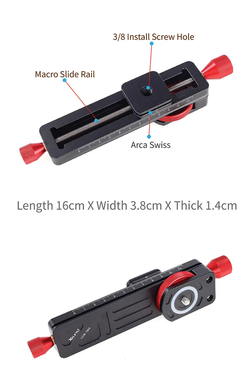 ARCA SWISS LCB-16M Mini Macro Photography Rail Slider Tabletop Portable Slide f