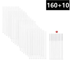 30cm Transparent Reusable Plastic Straws with Cleaning Brush (160Straws 10Brush)