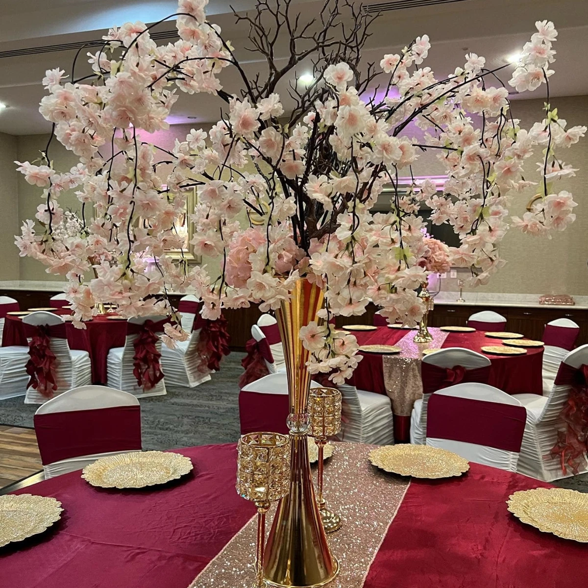 

10pcs )Tall 60cm/50cm/70cm/80cm/100cm) 50cm to 100cm tall)Gold metal Candelabra Table Flower Decoration metal Tree flower stand