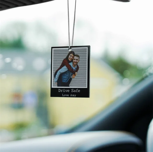 ersonalised Photo Black Car Ornament