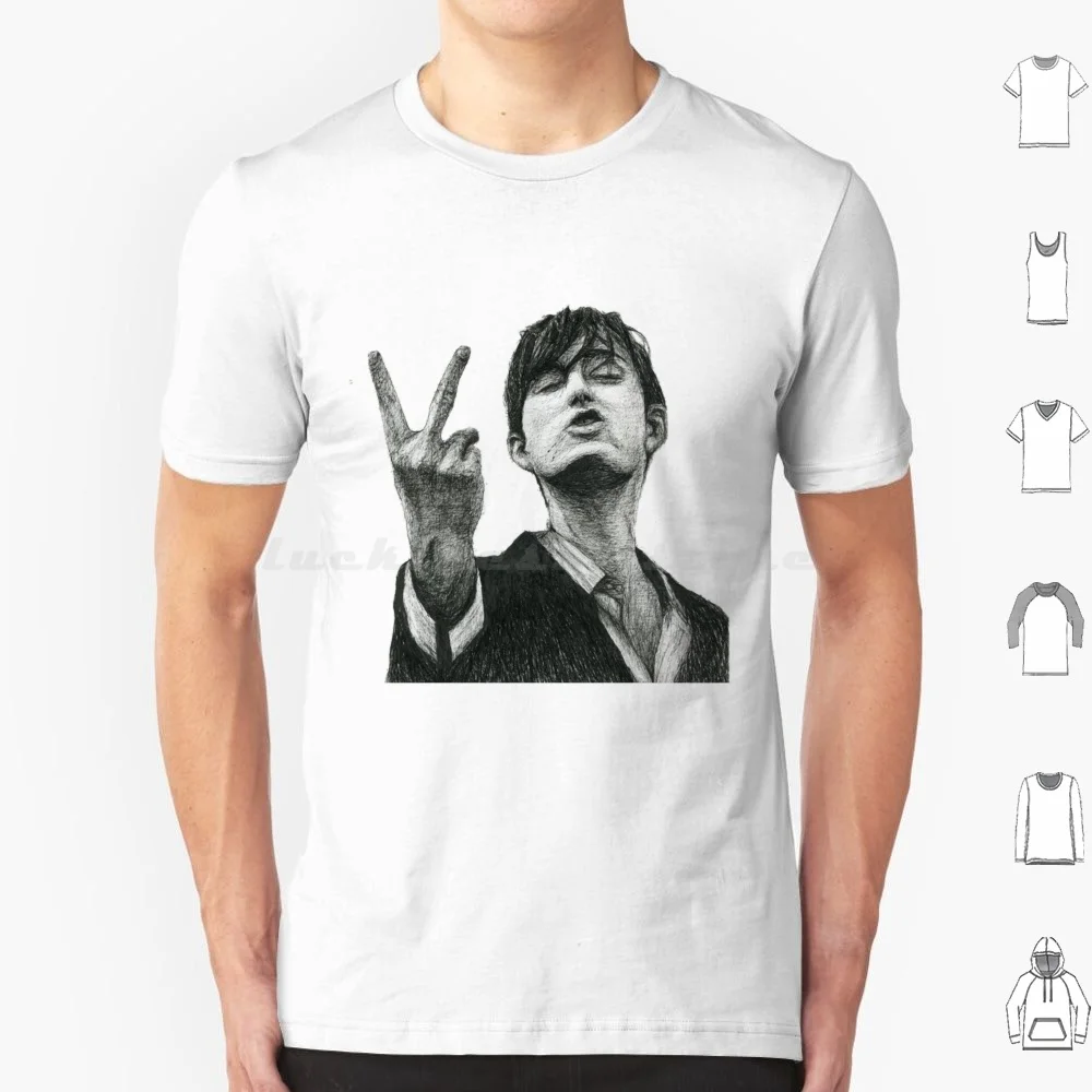 Jarvis Cocker Outline V Sign Sketch Con Sfondo Trasparente Iconic Jarvis Moment T Shirt Uomo Donna Bambini 6Xl Pulp Jarvis Cocker