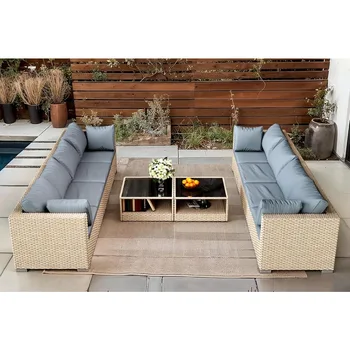 10-Piece Wicker Patio Sectional Set 1