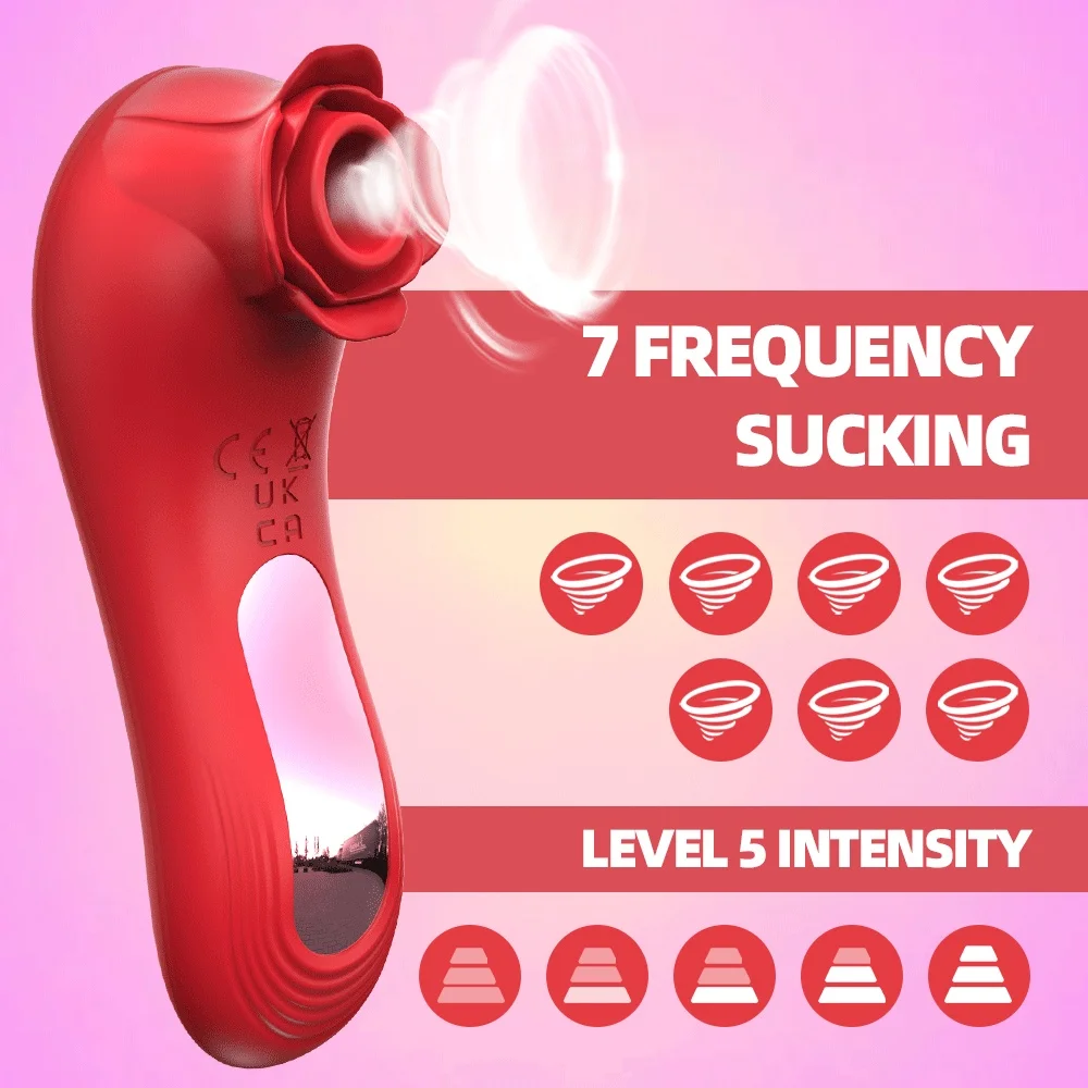 Rose sucking cup vibrator vibrator irritating sex toys adult silicone sensory toys breast massage adult supplies female sexgames