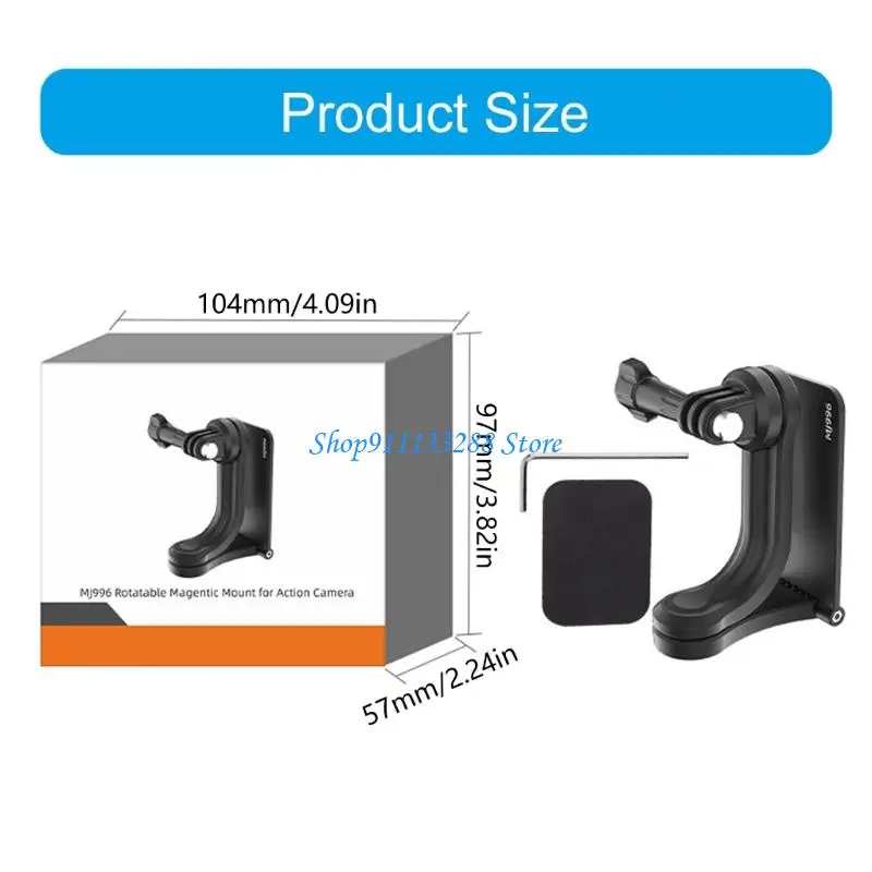 Support Universel pour Caméra Action 360° avec Ventouse et Aimants