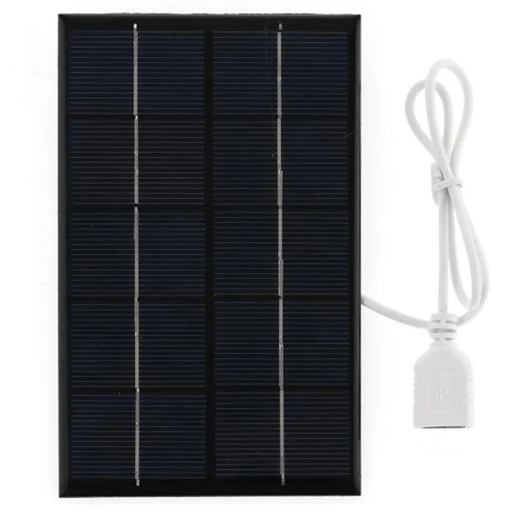 פאנל סולארי נייד 5W 5V USB מטען פאנל סולארי למצבי חירום בחוץ טעינת טלפון נייד ומחשב