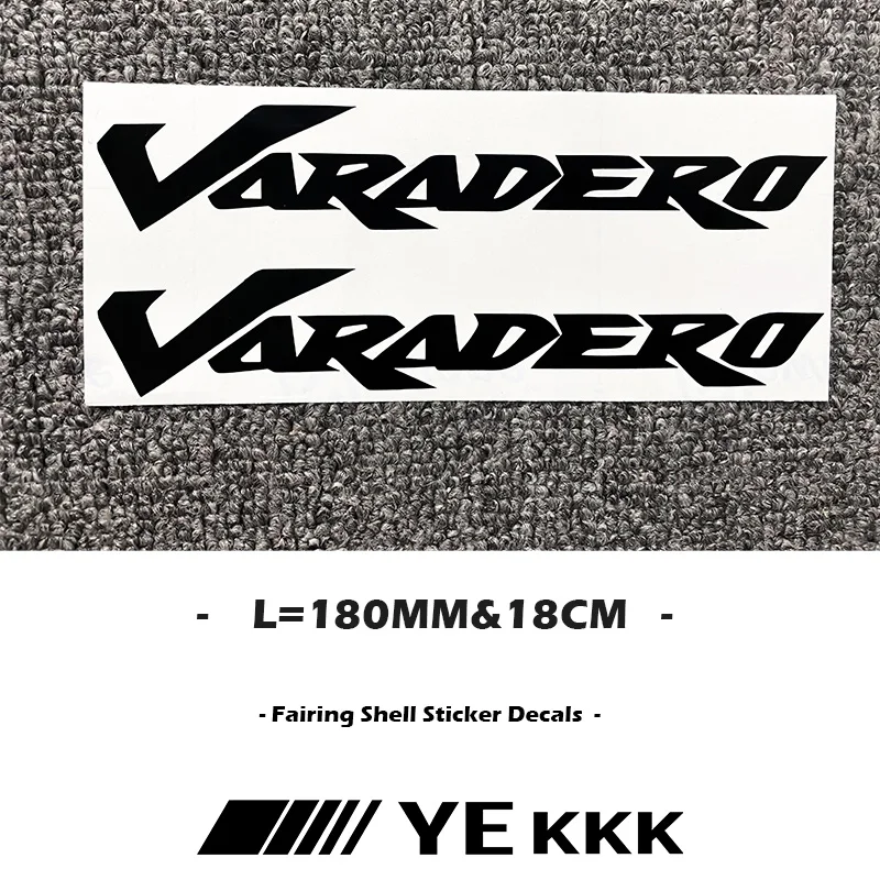 2X 180MM Motorcycle Fairing Shell Hub Head Shell Fuel Tank Sticker Decal White Black For HONDA XL125V XL1000 VARADERO