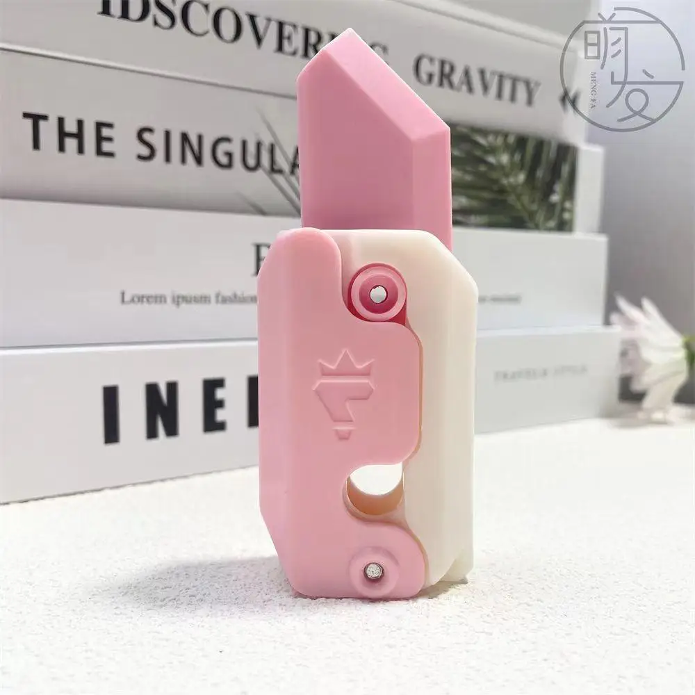 

3D printed Gravity Knife Baby Jump radish Knife Oversized Radish knife glow-in-the-dark mini model pendant decompression toy