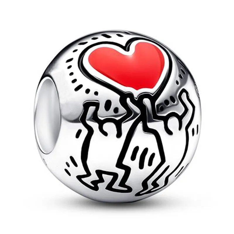 

Original Moments Heart Love Figures Radiant Bead Charm Fit Pandora 925 Sterling Silver Bracelet Bangle Diy Jewelry