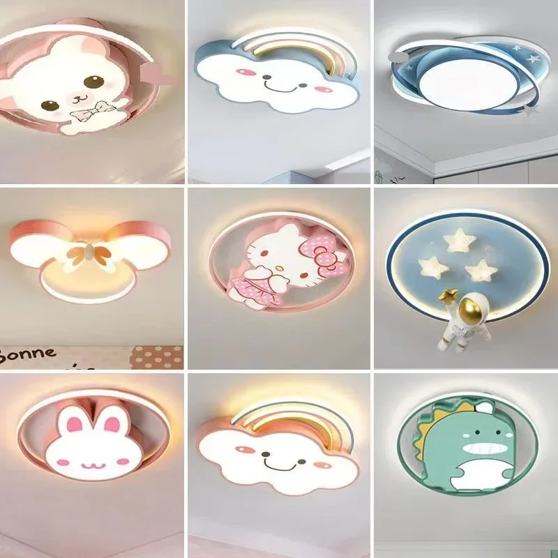 Morden 50CM Creative Wall Lamp Children's Room Bedroom Cartoon LED Ceiling Light Home Decoration Lighting Dimmable Chandeliers