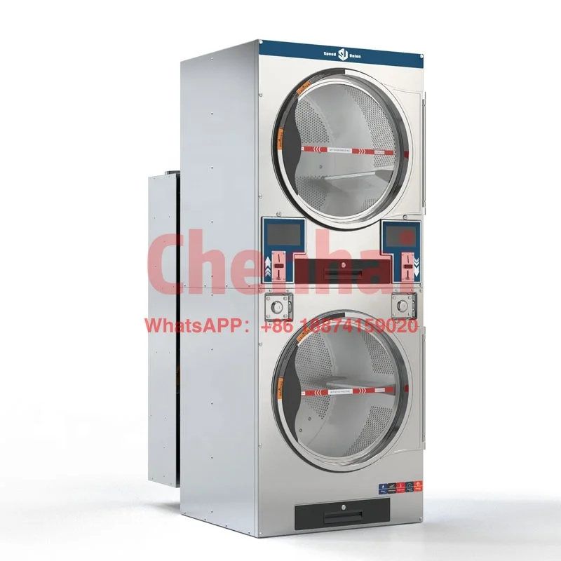 

15kg coin laundry machine commercial stack tumble dryer