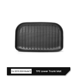 Premium TPE Trunk & Cargo Protective Floor Mats | Front Rear Coverage | Enhanced Lower Storage Protection (For Model Y Rear)