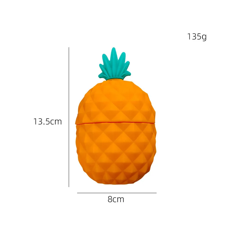 Mobestech Ice Face Roller Cute Pineapple Shaped Ice Roller Mold Silicone Face Massage Roller Cube Ice Roller for Face and Eye Orange 