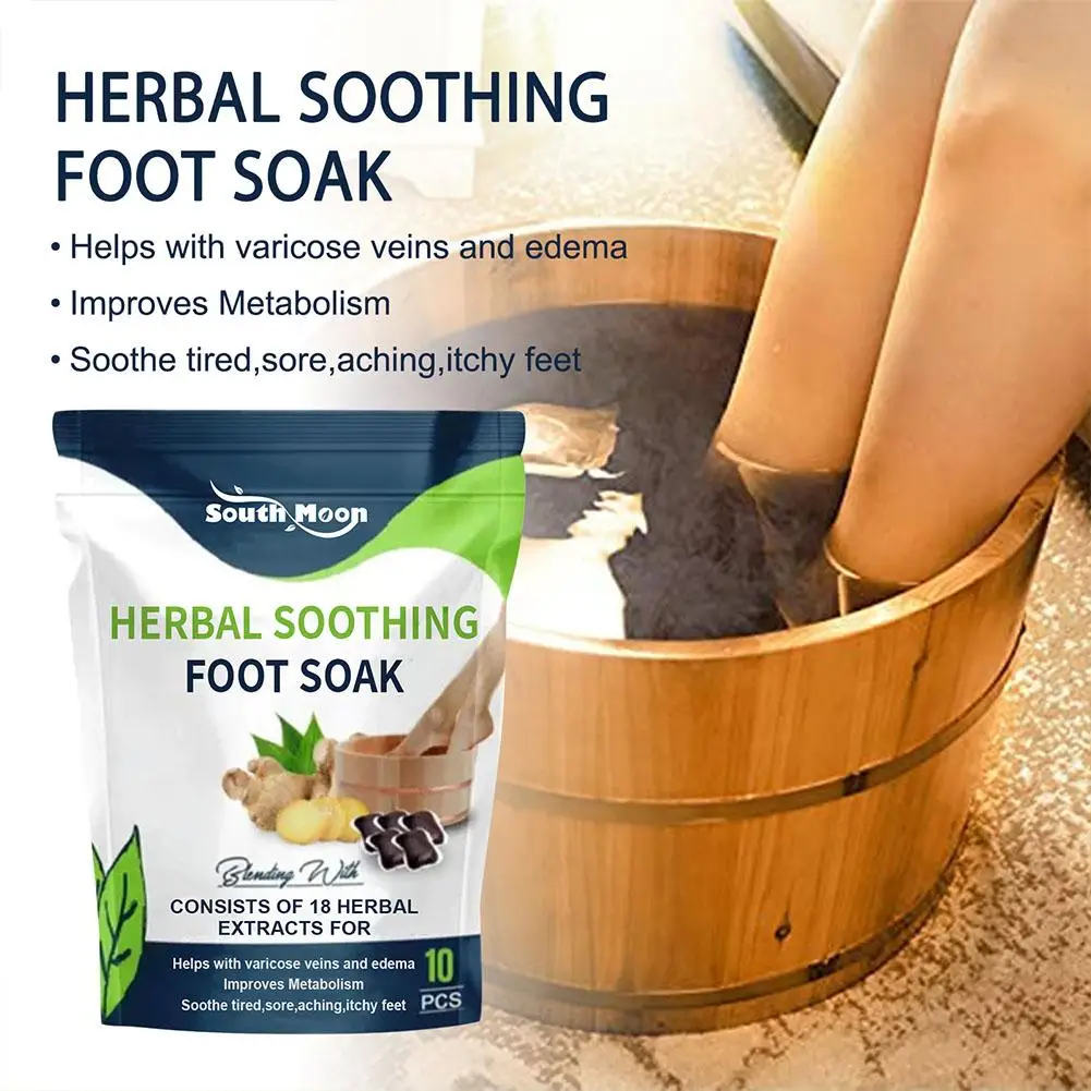 Detox Foot Soak Herbal Lymphatic Health Promote Blood Sleep Stress Support Kidney Foot Improve Remove Circulation Moisture Z4M1
