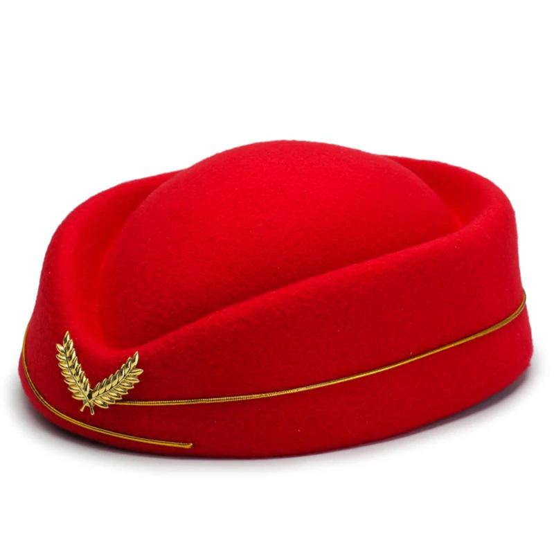 Damen Flugbegleiterin Kleidung Zubehör Flugbegleiterin Kostüm Flugbegleiterin Hut Stewardess Cosplay Business Uniform – Detail 11