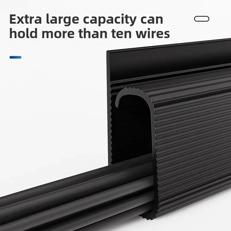 40cm PVC Desk Cable Tray Cable Management Under Desk Channel thumbnail 8