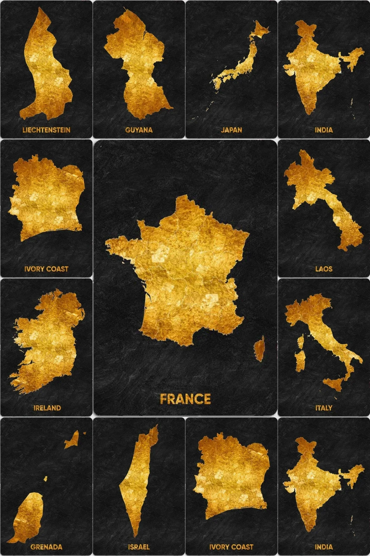 Gold Country Maps Room Decor Metal Tin Sign La Scelta Migliore Per La Decorazione Della Parete In Uffici E Sale Studio Poster Vintage Home