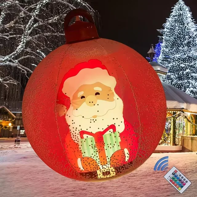 thumbnail image 1 of 60cm Outdoor Courtyard Transparent Giant Inflatable Toy Christmas Ball with Lighting PVC Inflatable Christmas Decoration Ball, 1 of 4