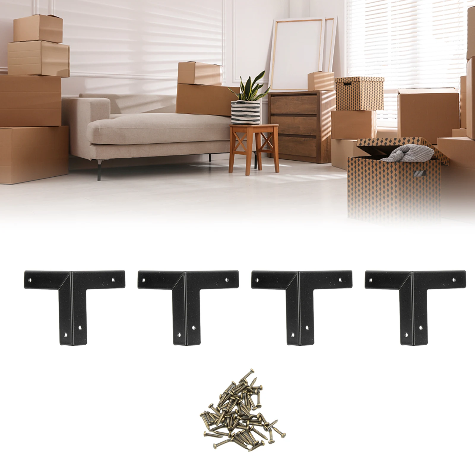 

4pcs Antique Jewelry Box Corner Decorative Gift Box Corner Wooden Case Chest Edge Cover Protector 33mm Guard With Nails