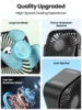TOPK 4Inch USB Mini Portable Fan for Camping,3 Speeds Quiet Desk Table Personal Fan,360°Adjustment Standing Fans for Room Home 3