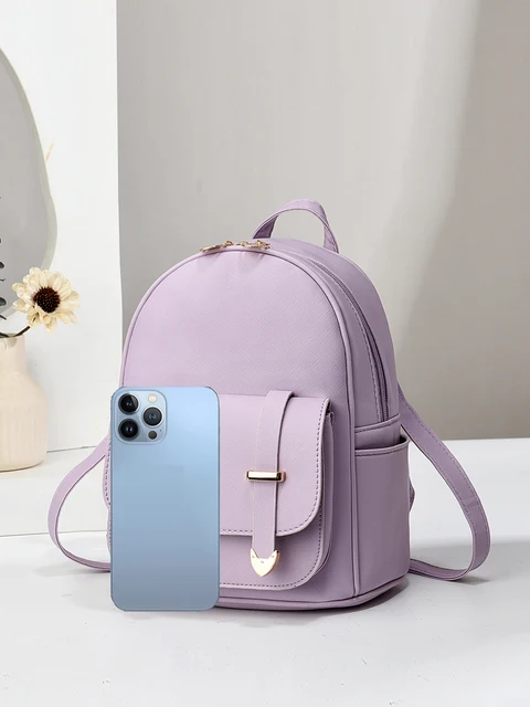 Stylish Mini Backpack - Premium PU Leather, Compact Daypack for Daily Essentials, Versatile and Practical for Multiple Occasions 6