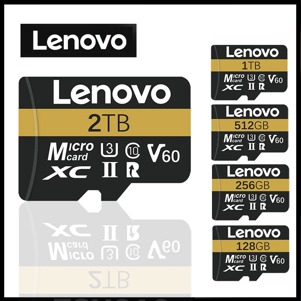 thumbnail image 1 of Tarjeta de memoria de alta velocidad Lenovo de 1 TB, 2 TB, Micro TF SD, 128 GB, 256 GB, para dispositivos de vigilancia con cámara, Sony y Switch, 1 of 5