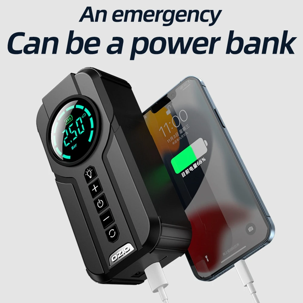 Avviatore di emergenza per Auto 4 In 1 pompa ad aria Power Bank compressore  di illuminazione per Auto avviatori a batteria dispositivo di avviamento  del gonfiatore per pneumatici Booster automatico - AliExpress