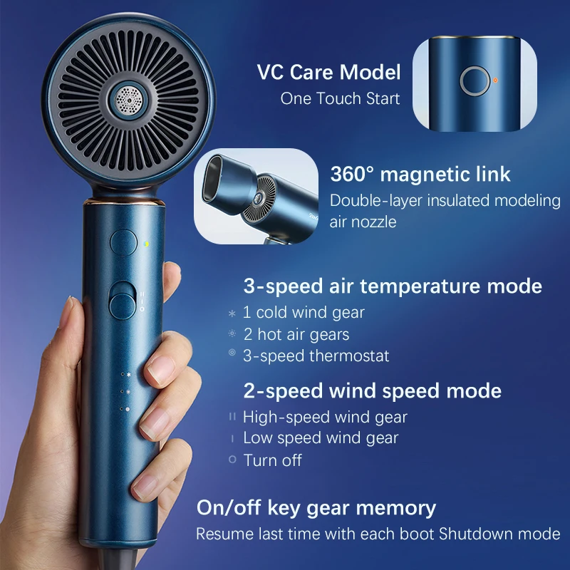 ShowSee VC Essence Hair Dryer VC200 Negative Ion 1800w Constant Temperature Hair Dryer Quick Dry 3