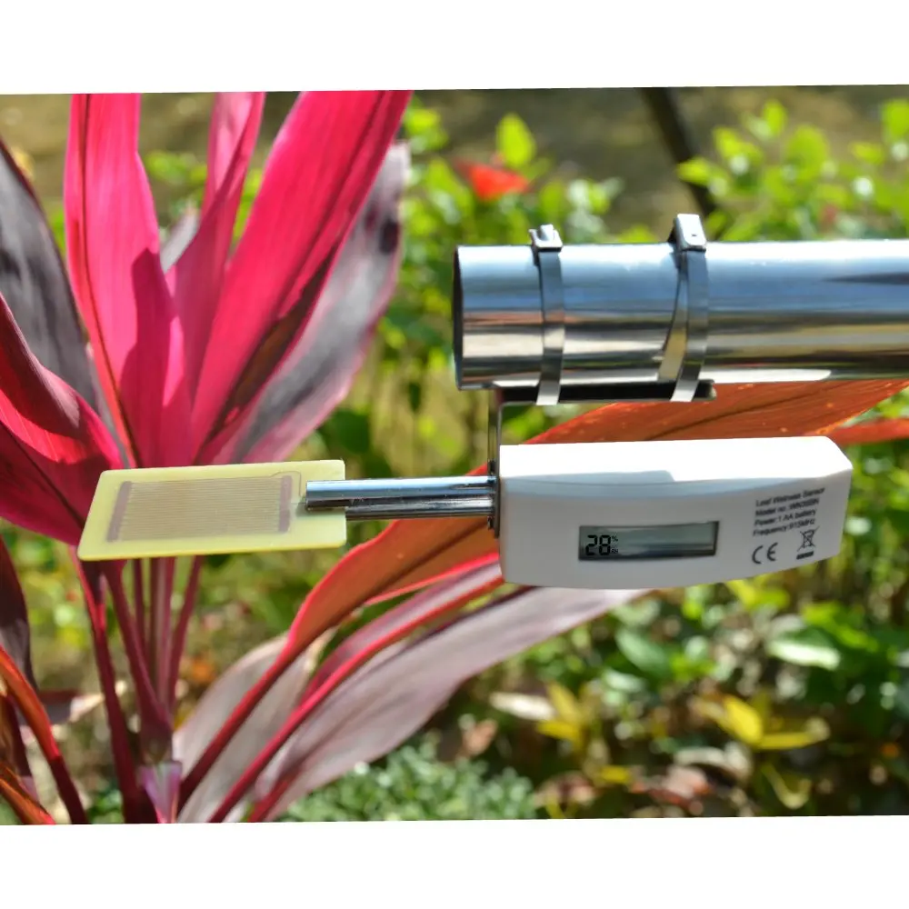 Soil moisture sensor Ecowitt WN35 Leaf Surface Moisture on Foliage Sensor with LCD Display Leaf Wetness Sensor Up to 8-channel Supported