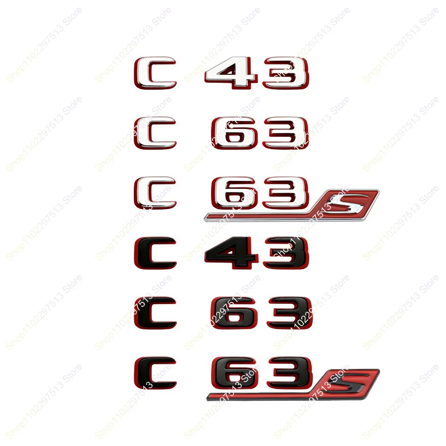 Sleek Black and Red Decorative Car Emblem Sticker with Silver Accents