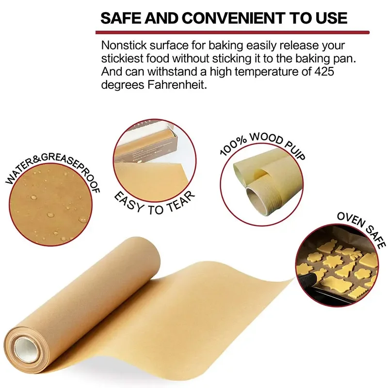 5/10/20M/roll log baking paper non stick parchment Korean barbecue paper baking barbecue heat-resistant oil abso