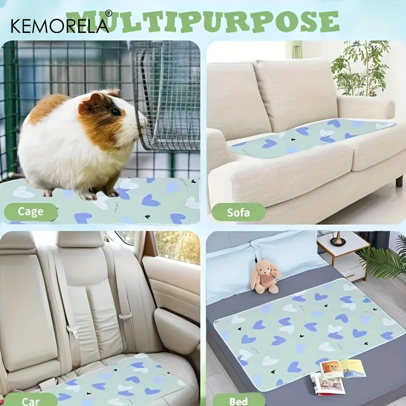 Washable Dog Urine Pads 2PCS Reusable Dog Training Pad Ultra-Absorbent Non-Slip Pet Pee Mat for Dogs Cats and Small Animals
