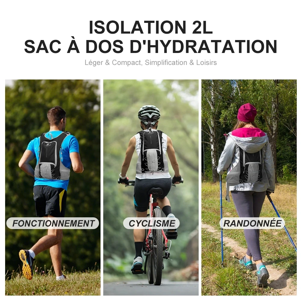 INOXTO Lightweight Men's and Women's Hydration Backpack Outdoor 15L Cycling Backpack off-road Motorcycle Trail Running Backpack 3