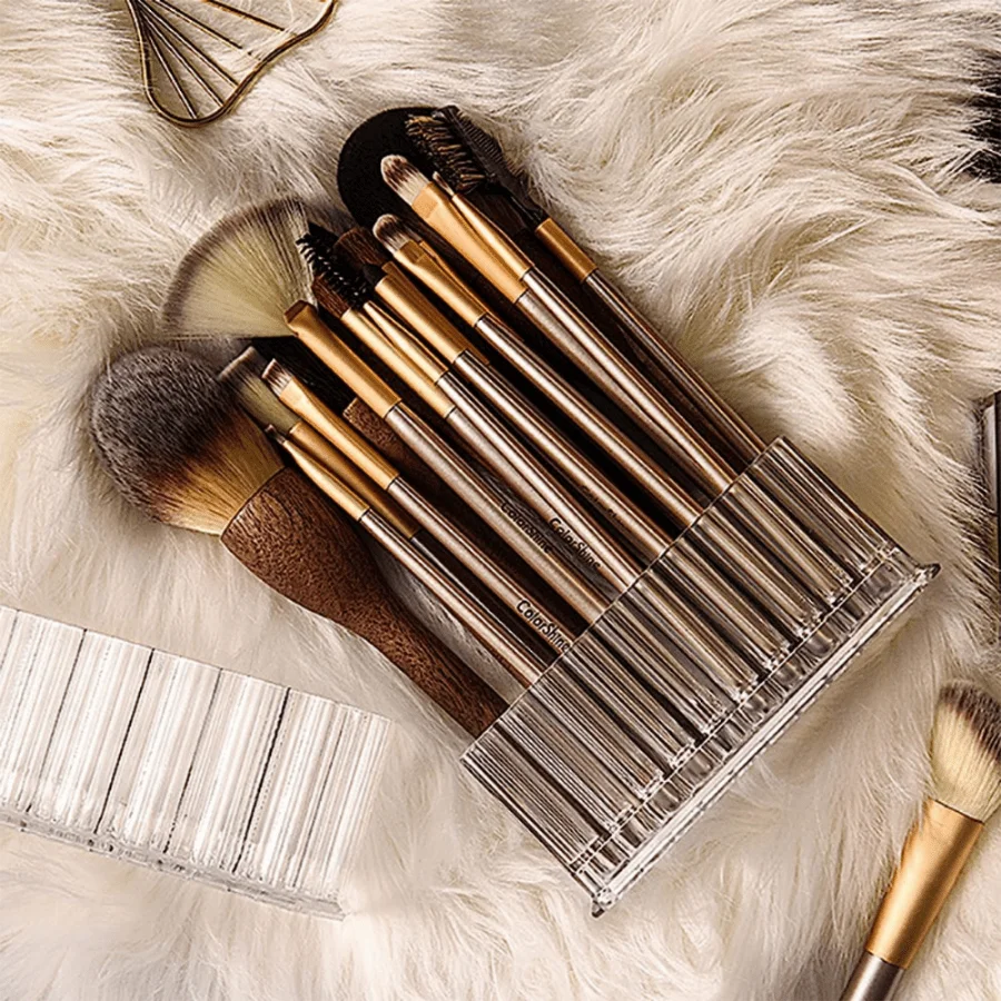 1pc Makeup Brush Holder, Nail Polish Storage Box, Cosmetic Display Storage Box 4