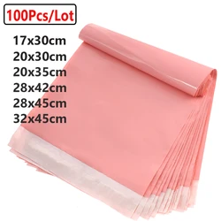 100Pcs Pink Poly Mailer Shipping Bags Waterproof Mailing Envelopes Self Seal Post Transport Bags Thicken Courier Bag Large Sizes