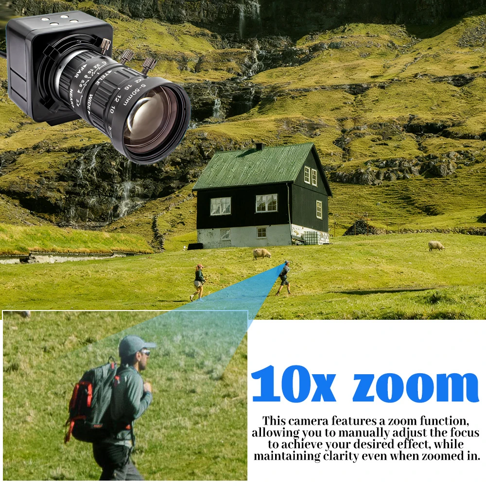 IMX577 12MP USB Camera 1080P 120FPS Industrial Metal Box With 5-50mm High Qualit