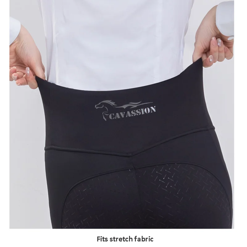 Cavassion Stretch Full Silicone Equestrian Pants Knight Summer Equestrian Pant Women Horse Riding Trousers 5