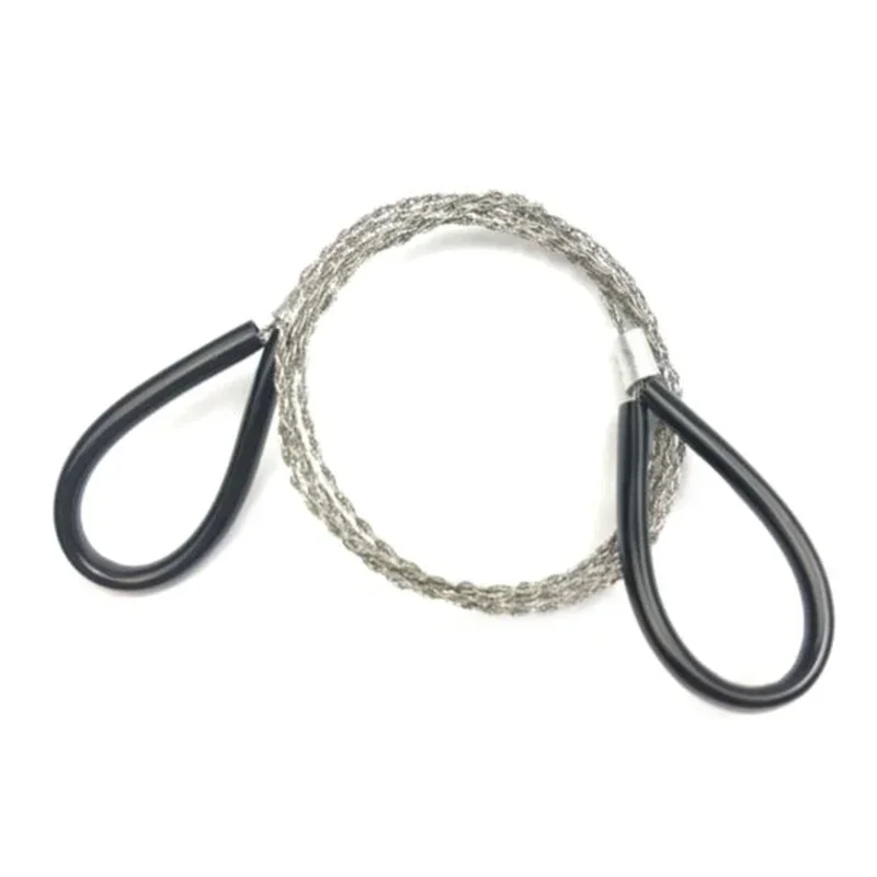 Description Picture 3 of item1Pcs Stainless Steel Cable Saw Metal Wire Saw Hand Pocket String Rope Saw Emergency Survival PVC Pipe Cutting Tool
