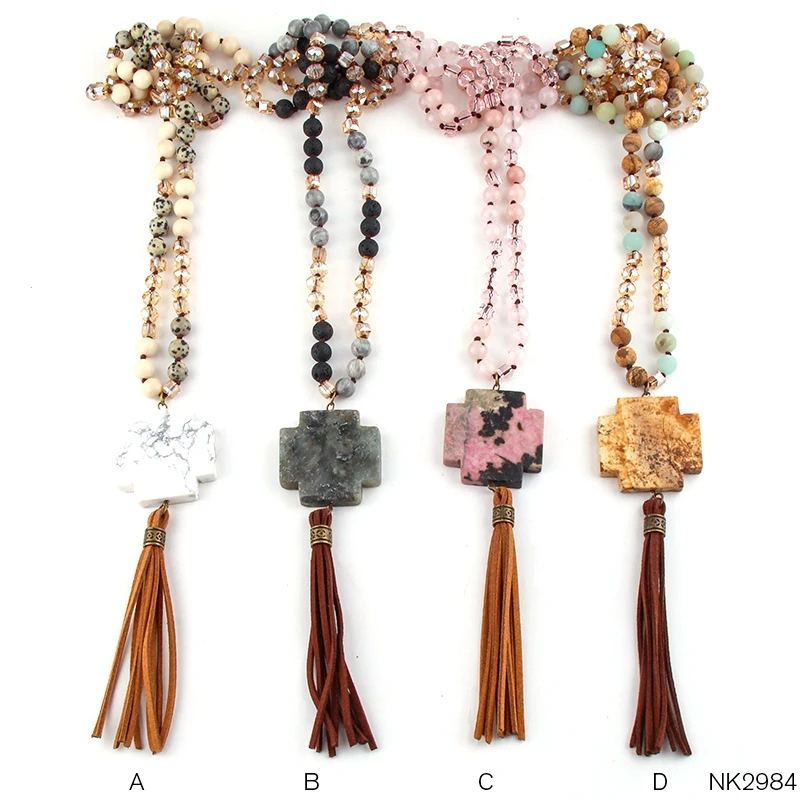 RH Fashion Jewelry Accessory 2pc Rose /Ama Set Knotted Tassel Necklaces Pack  2 - AliExpress