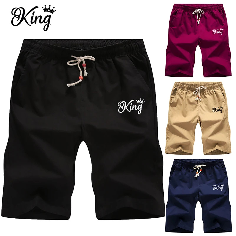 Summer Casual Shorts Men's Cotton Fashion Style Man Lace-up Shorts Men Male With Pocket Short Pants samlona plus size men spliced fashion leisure shorts 2022 summer new sexy lace up skinny short pants male casual beach shorts