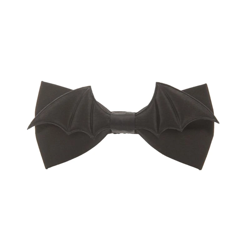 

Men Women Black Bat Wing Bowtie with Adjustable Strap for Halloween Party Props
