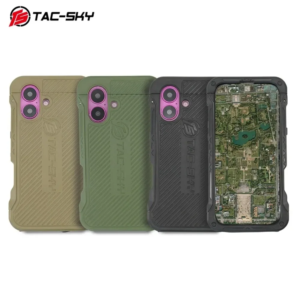 TS TAC-SKY 탈부착형 조끼 마운트가 있는 휴대폰 케이스, 아이폰 16 플러스와 호환되는 아웃도어 전술 어댑터
