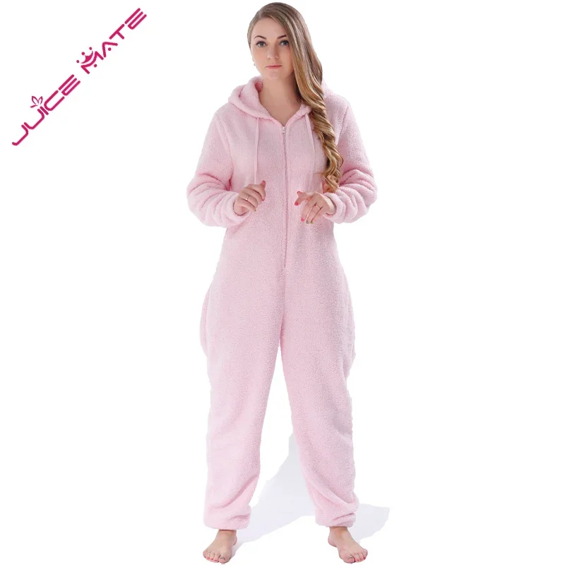 Winter Warm Pyjamas Women Plus Size Sleepwear Girl Kigurumi Stitch Pajamas Jumpsuits Plush Fleece Pajamas Sets Adults