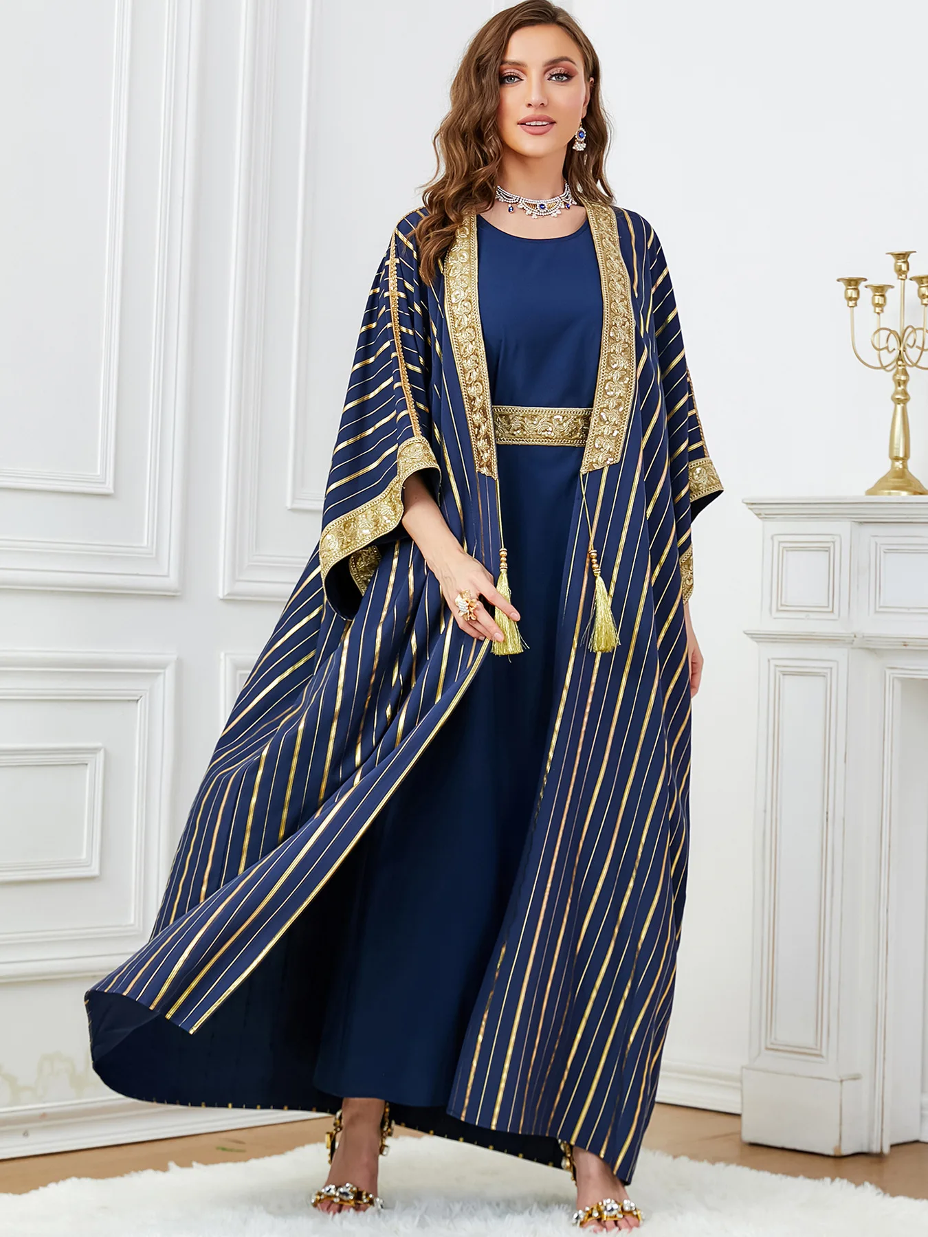 

LUNAFLEYA Elegant Muslim Formal Dress O-Neck Sleeveless Party Dress Evening Dress Floor-Length Prom Dress Saudi Arabia 2024