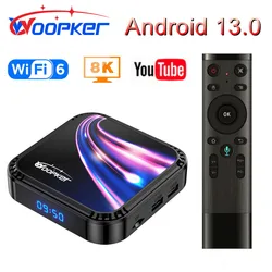 Woopker 2023 New Android 13 TV Box K52 4G 64G 32G Rockchip RK3528 Quad Core 8K HD Media Player Wifi6 BT5.0 YouTube Smart TVBox