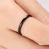 Freeteeme Punk 2mm/4mm/6mm/8mm Wide Simple Rings for Women Men Stainless Steel Smooth High Polished Wedding Finger Rings Jewelry 5