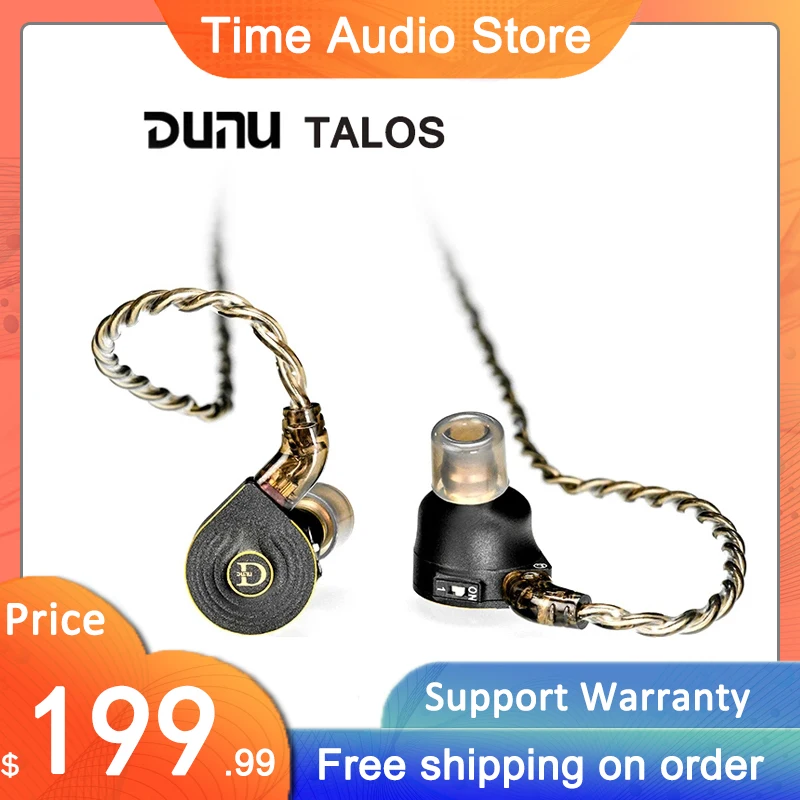

DUNU TALOS 1DD + 2BA гибридные наушники-вкладыши IEM Hi-Fi аудио музыкальные наушники-вкладыши 0,78 мм 2-контактный съемный кабель гарнитура