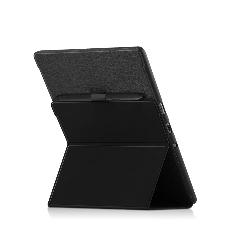 Premium PU Folding Stand Case with Soft Silicone Back and Pencil Holder