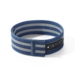 Versatile 20mm Canvas Nylon Watch Strap with Folding Buckle - Unisex Sports & Washable Design - 20mm (BlueGray - strap)