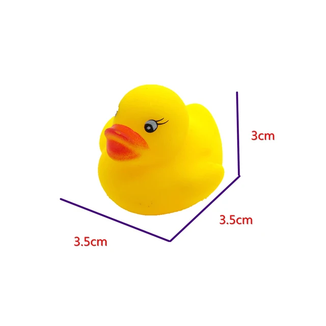 12 Pcs/Lot Baby Bath Toys Rubber Duck Colorful Quack Ducks for Children Summer Swimming Pools Play Kids Bath Toys for Toddlers 2